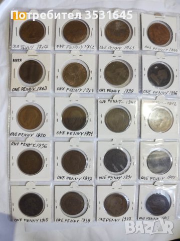 Колекция от МОНЕТИ - GREAT BRITAIN ONE PENNY , снимка 3 - Нумизматика и бонистика - 42063695