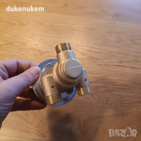 Термостатичен смесител за душ, 3-пътен, месинг, 30–50°C, със забележка, снимка 11 - Смесители - 52694758