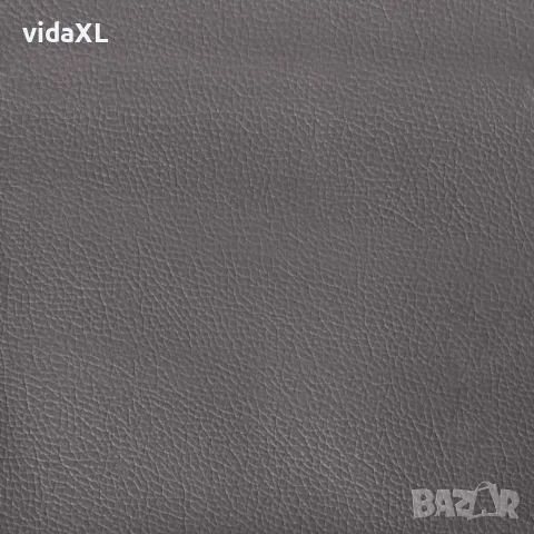 vidaXL Диван Chesterfield с 3 седящи места, сив, kunstnahast, снимка 8 - Дивани и мека мебел - 56147444