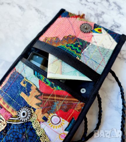 Дизайнерска чанта мозайка, снимка 7 - Чанти - 41337623