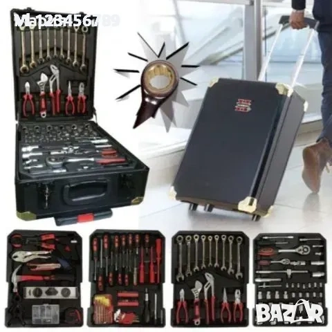 Куфар с Ръчни Инструменти KraFTWorld 499 части тресчотки, ключове, отвертки