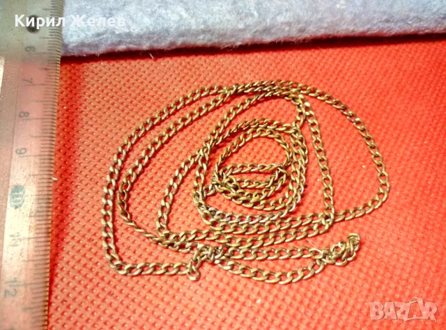 Стар ФИН ПОЗЛАТЕН МЕДЕН ЛАНЕЦ ВЕРИЖКА КОЛИЕ КЛАСИЧЕСКА РЕТРО ПЛЕТКА МАЙСТОРСКА РЪЧНА ИЗРАБОТКА 47408, снимка 8 - Антикварни и старинни предмети - 47336508