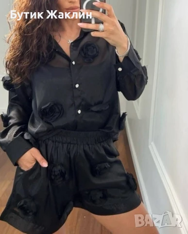 Дамски комплект с 3Д рози, снимка 1