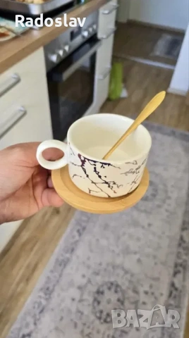 Перфектният подарък - Комплект от 4 керамични чаши за кафе, снимка 4 - Чаши - 53224787