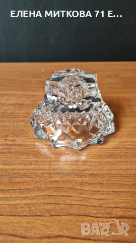 Масивен кристален свещник, снимка 7 - Декорация за дома - 53740168