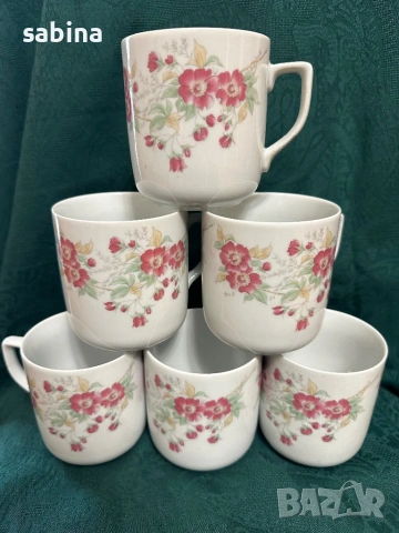 Винтидж чаши-мъг за чай, мляко или друго от фин порцелан с Royal DUX Bohemia, Чехословакия