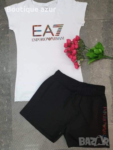 дамски висококачествени екипи тениска и панталонки armani , снимка 5 - Спортни екипи - 44603587