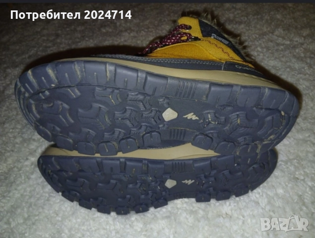 Туристически обувки естествена кожа Quechua 38, снимка 6 - Дамски ежедневни обувки - 52177413