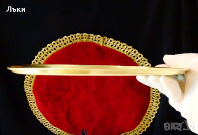 Немски бронзов поднос 26 см.,релеф. , снимка 3 - Антикварни и старинни предмети - 42241088