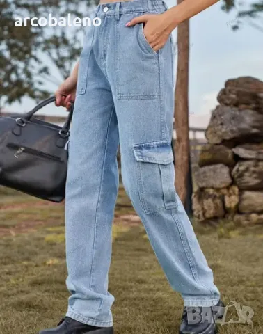 Ежедневни дамски карго дънки, 3цвята , снимка 10 - Дънки - 48395119