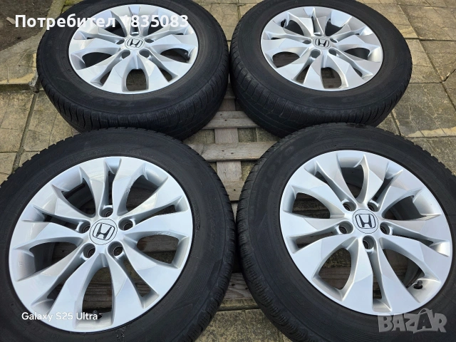 Лети джанти 17ки 5х114.3 Honda + зимни гуми 225/65/17 Toyo, снимка 2 - Гуми и джанти - 53712723