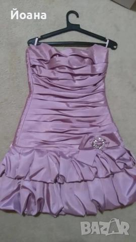 Продавам бална рокля в цвят пепел от рози с обувки, снимка 5 - Рокли - 52639205