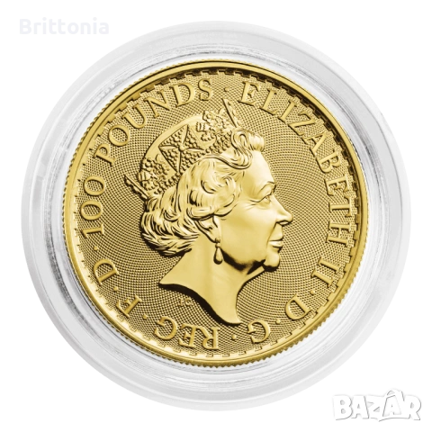 Златна монета Британия Елизабет 1 унция, снимка 10 - Нумизматика и бонистика - 53851384