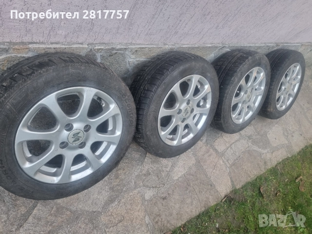 14 цола 4х100 4 броя алуминиеви джанти с гуми 185/60/14