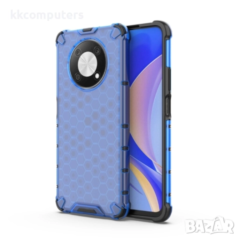 Huawei nova Y90 4G Силиконов Калъф Honeycomb TPU и Протектор, снимка 3 - Калъфи, кейсове - 52732214