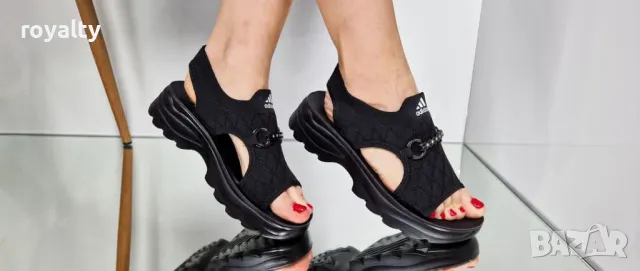 Adidas черни дамски сандали , снимка 3 - Сандали - 50349874
