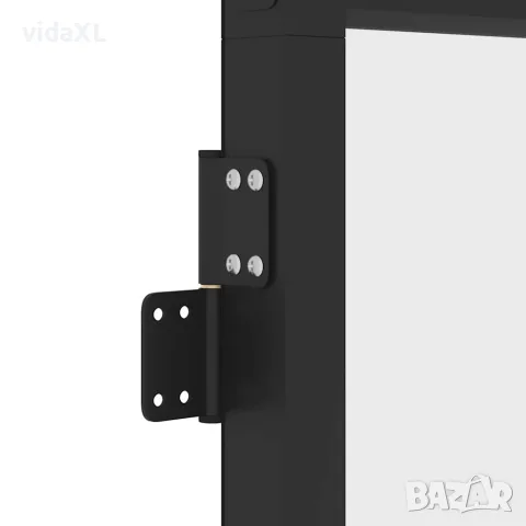 vidaXL Интериорна врата черна 83x201,5 см закалено стъкло и алуминий, снимка 8 - Входни врати - 56146178