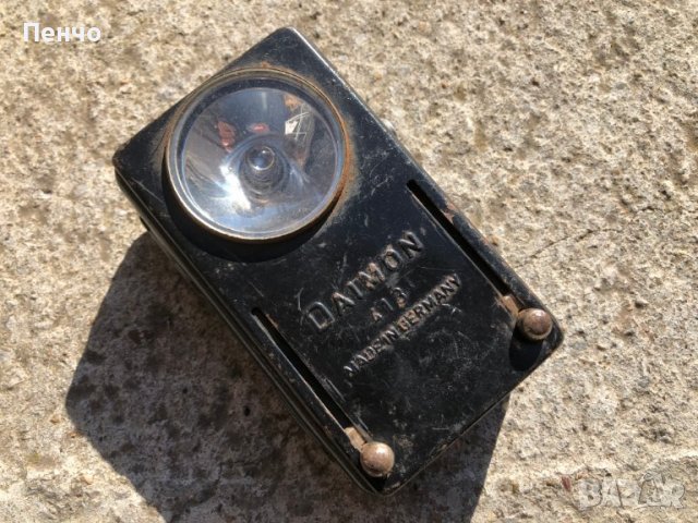 старо военно фенерче "DAIMON" - MADE IN GERMANY 1, снимка 2 - Антикварни и старинни предмети - 39636029