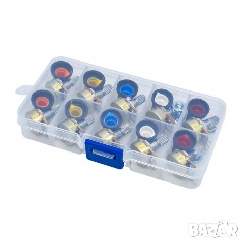 Комплект потенциометри, различни стойности, 10 бр., снимка 5 - Друга електроника - 39952723