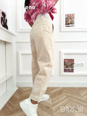 Дамски панталони от рипсено кадифе LIVANS, 5цвята , снимка 7 - Панталони - 53206315