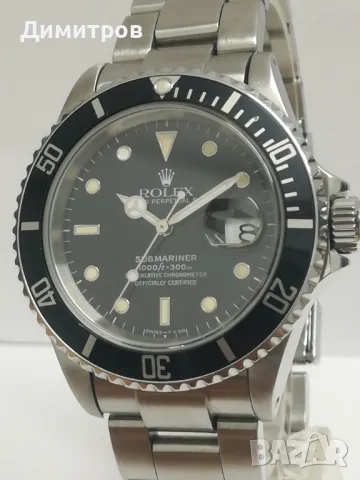 Rolex SUBMARINER Date Oyster Perpetual, кутия+документи, 16610, снимка 4 - Мъжки - 49404313