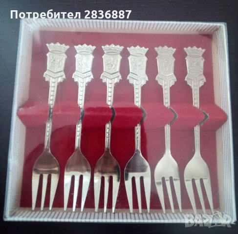 Комплект стари холандски десертни вилици, снимка 3 - Сервизи - 34023686