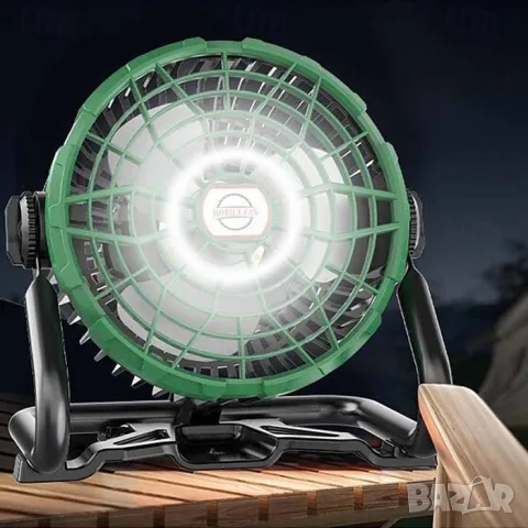 Акумулаторен къмпинг вентилатор с LED осветление, снимка 3 - Аксесоари и консумативи - 55865411