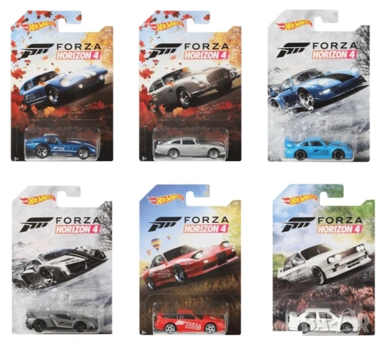 Hot Wheels 1:64 Forza Horizon 4 Vehicle Collection Set of 6 Cars Пълен сет oт 6 колички, снимка 2 - Коли, камиони, мотори, писти - 53102437