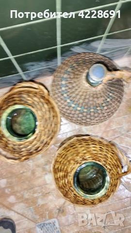 Автентични ретро дамаджана, буркани и плетен кош, снимка 2 - Антикварни и старинни предмети - 47246638