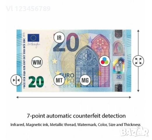 Детектор за фалшиви банкноти STS AL-130, снимка 4 - Друго търговско оборудване - 53477263