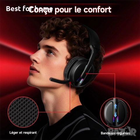 MANKIW Безжична слушалка с микрофон – Bluetooth 5.2, снимка 5 - Bluetooth слушалки - 52954984