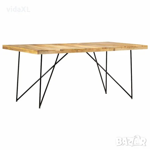 vidaXL Трапезна маса, 180x90x76 cм, мангово дърво масив