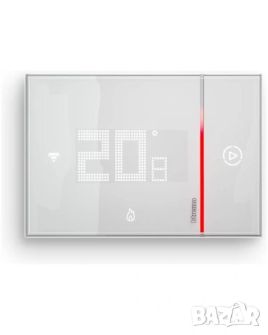 BTICINO смарт термостат, за вграждане, Wi-Fi, тъчскрийн, бял, снимка 3 - Радиатори - 53376168