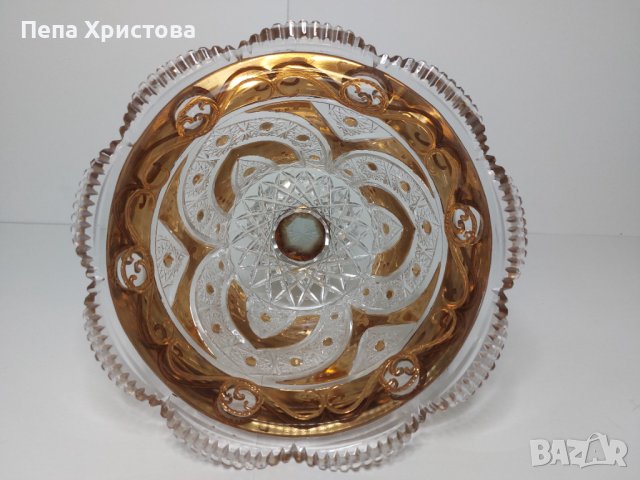 Кристална фруктиера- бонбониера от оловен словашки кристал,, снимка 12 - Аксесоари за кухня - 44451156