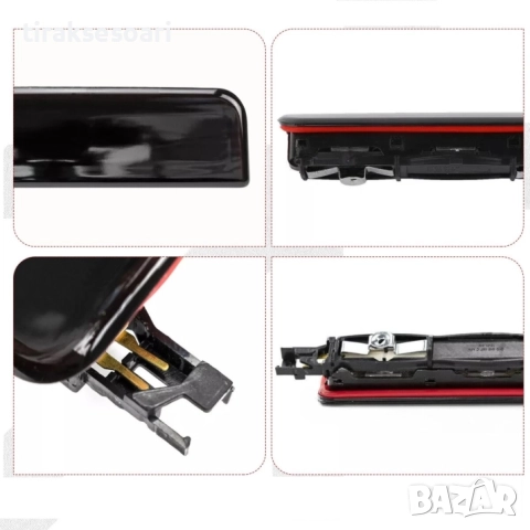 LED трети стоп за VW Caddy III (2004–2015) – опушен, червен, 12V, Plug & Play, снимка 3 - Аксесоари и консумативи - 52406080