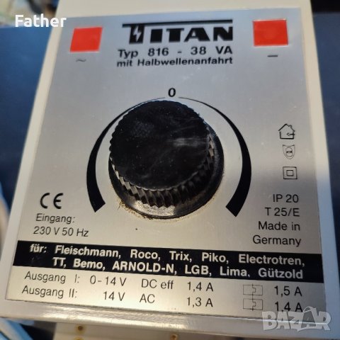 Трансформатор Titan 816 за влакчета , снимка 3 - Друга електроника - 41844396