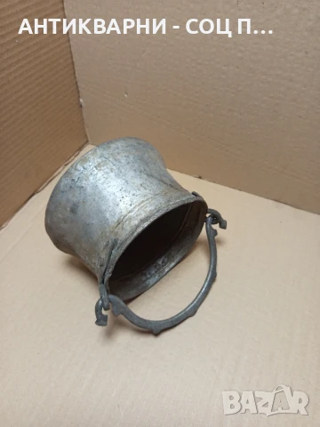 Старо Ръчно Ковано Малко Медно Менче Котле 1.5лт., снимка 5 - Антикварни и старинни предмети - 51302462