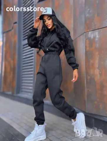 Дамски гащеризон с цип Back to black