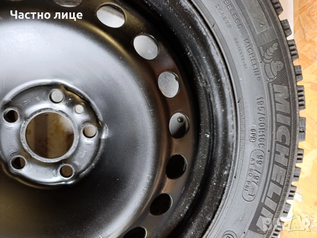 Зимни гуми MISHELIN Agilis Alpin 195 60r16с. Джанти FIAT 5x98 ., снимка 3 - Гуми и джанти - 52062719