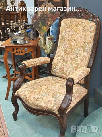 Антикварно кресло, Франция. , снимка 2 - Столове - 53809233