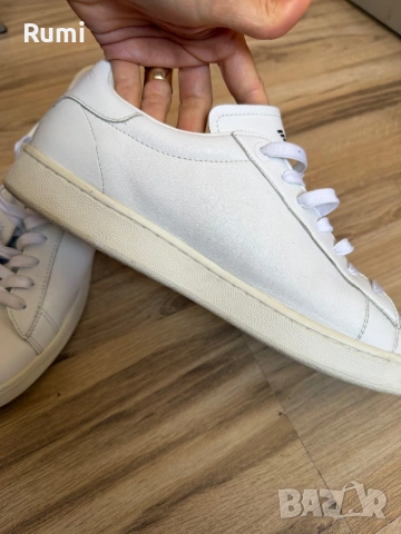 Мъжки оригинални кожени бели кецове EA7 ! 44 н, снимка 3 - Ежедневни обувки - 52188287