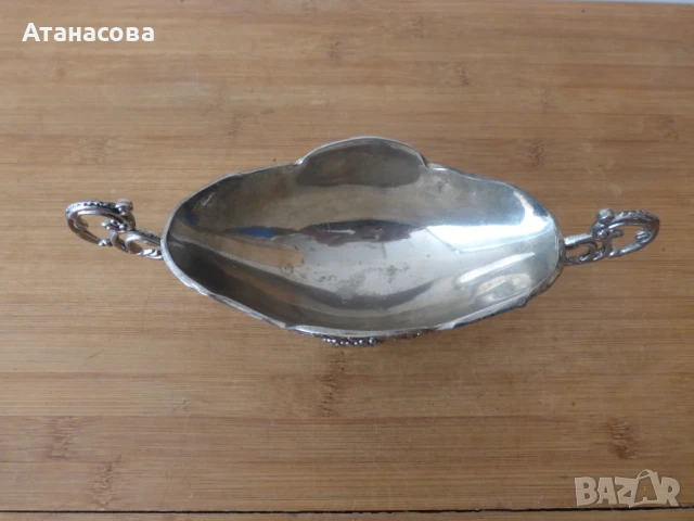 Посребрена сосиера, снимка 6 - Антикварни и старинни предмети - 51007057