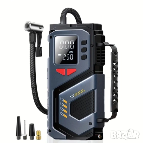 Преносим акумулаторен компресор за гуми, 150 PSI , снимка 13 - Аксесоари и консумативи - 52420169