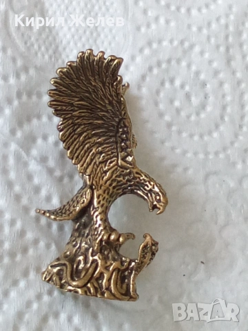 Малка бронзова фигурка на орел 🦅 51562, снимка 5 - Колекции - 53752453