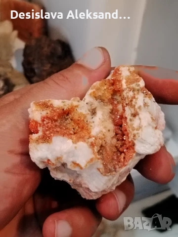 Барит с ванадинит от Мароко , снимка 4 - Колекции - 51376192