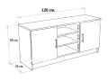 Тв шкаф 120см. с две плавни врати(код-3144), снимка 5