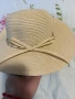 Лятна дамска шапка в бежов цвят с периферия, снимка 6
