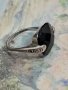 Винтидж сребърен пръстен с черен оникс , снимка 5