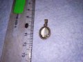 ВИНТИДЖ ВЕРСАЧЕ СРЕБЪРЕН МЕДАЛЬОН СРЕБРО 925 с ШЛИФОВАН КАМЪК КОТЕШКО ОКО 38602, снимка 9