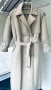 Луксозен бежов тренч- палто, ватиран, нов, дизайнерска визия, снимка 8